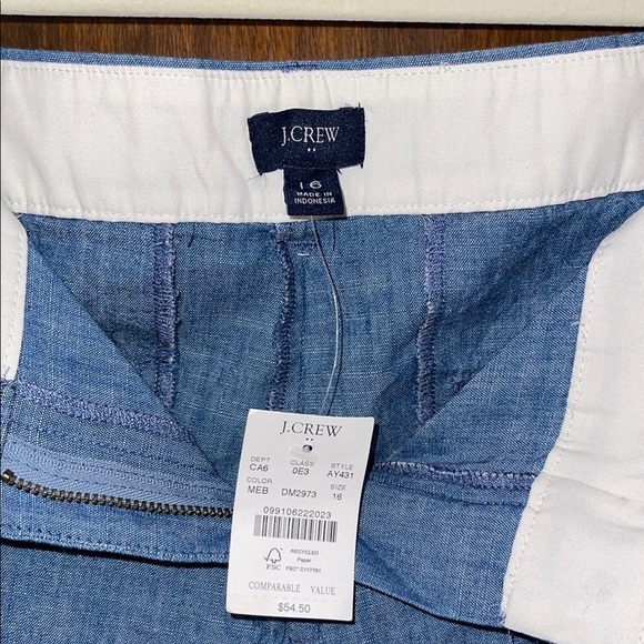 J. Crew Blue Shorts Size 16 NWT - Picture 2 of 5